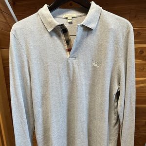 Burberry Check Long Sleeve Polo